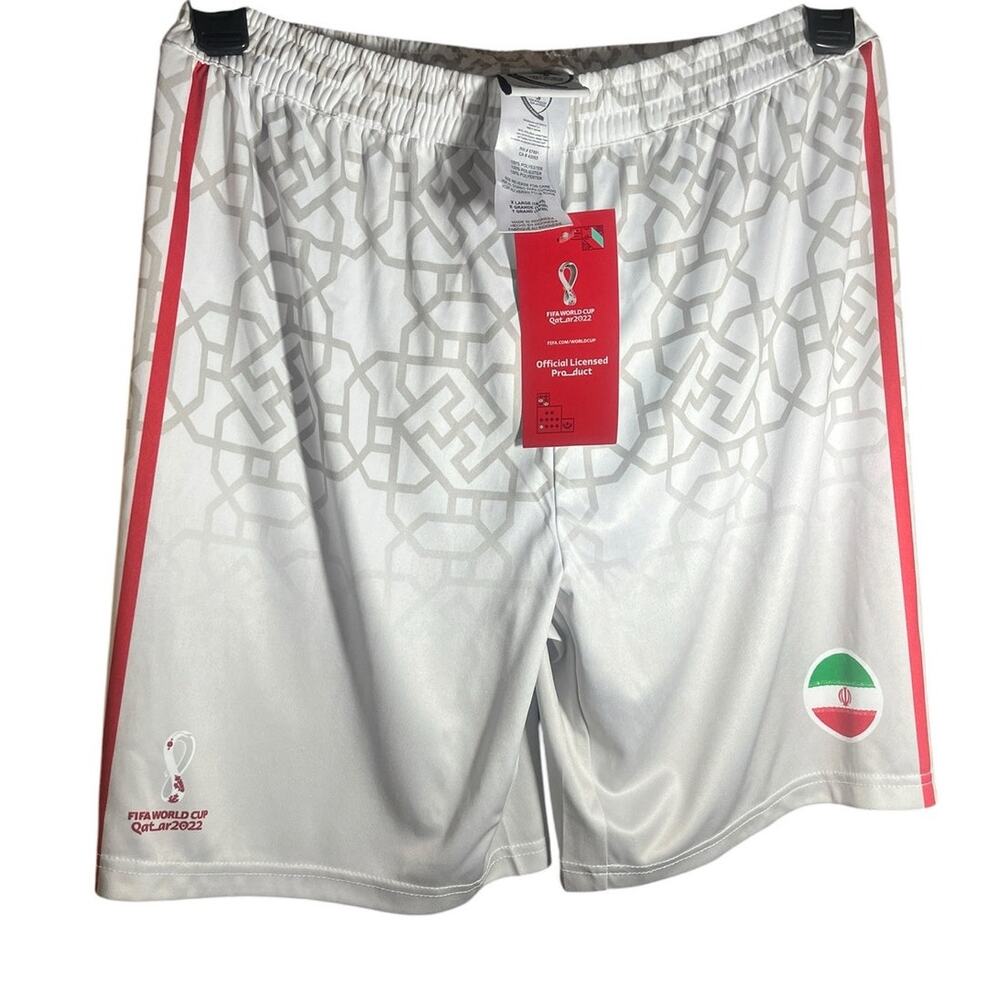 FIFA WORLD CUP QATAR 2022 Iran Football Shorts NWT XL Officially Licensed Gear